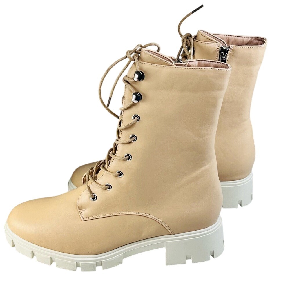 Journee Collection Womens Madelynn Block Heel Booties, Tan‎ Color, Size 9, NWOT